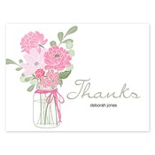 Country Chic Bouquet Pink Folded Notes