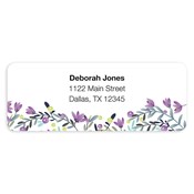 Colorful Garden Purple Address Labels