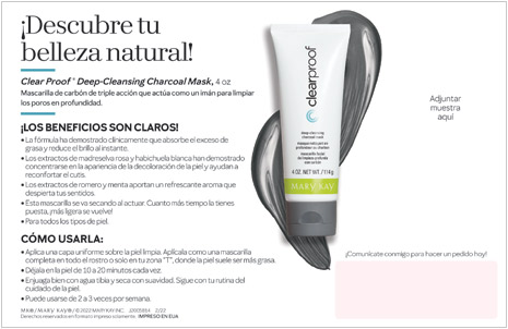 Mary Kay Charcoal Mask Sample Cards - Spanish, Non-Personalized